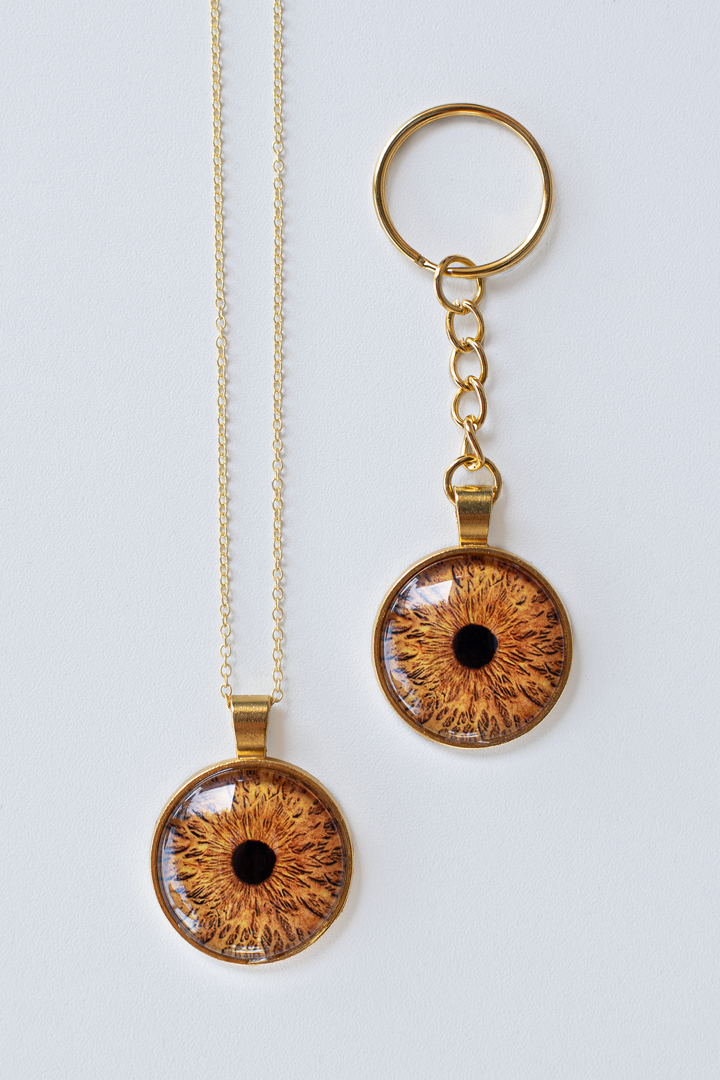 Iris Keychain and Iris Necklace