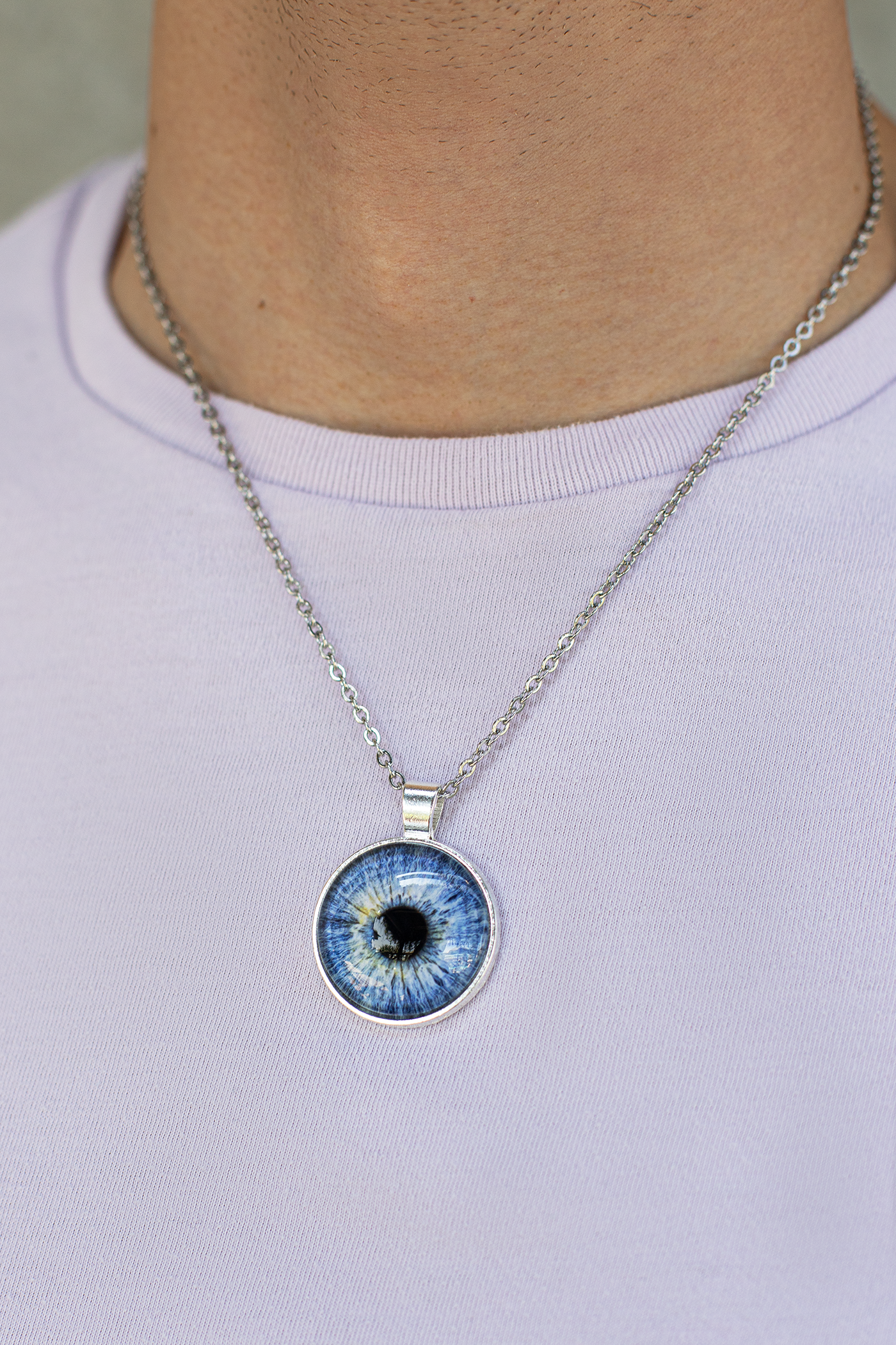 Silver Iris Necklace